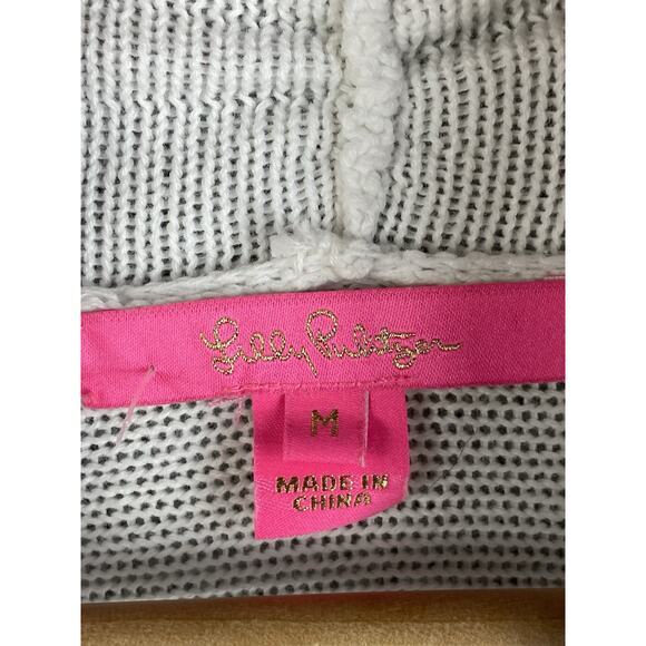 Lily Pulitzer Tatum Long Cardigan Women’s M Boho Fringe Hem Open Front Artsy - Picture 5 of 12